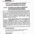 NOTE DE KALEV MUTOND A L'HONORABLE KENGO WA DONDO, PRESIDENT DU SENAT