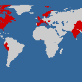 La carte des pays lus