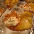 Crumble aux pommes et caramel de cidre