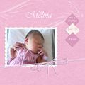 NAISSANCE DE MELINA Papier du kit little girl de