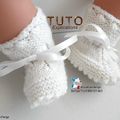 TUTO tricot bb BOUTIQUE bebe modele layette bébé et patron a tricoter Explications brassière, bonnet, bloomer, chaussons