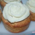 Muffins au beurre de cacahuète ,glaçage au mascarpone