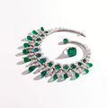 Philanthropist Brooke Astor's emerald and diamond ring and necklace @ Sotheby"s