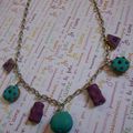 n° 84 : collier gourmandises mirtilles/menthe