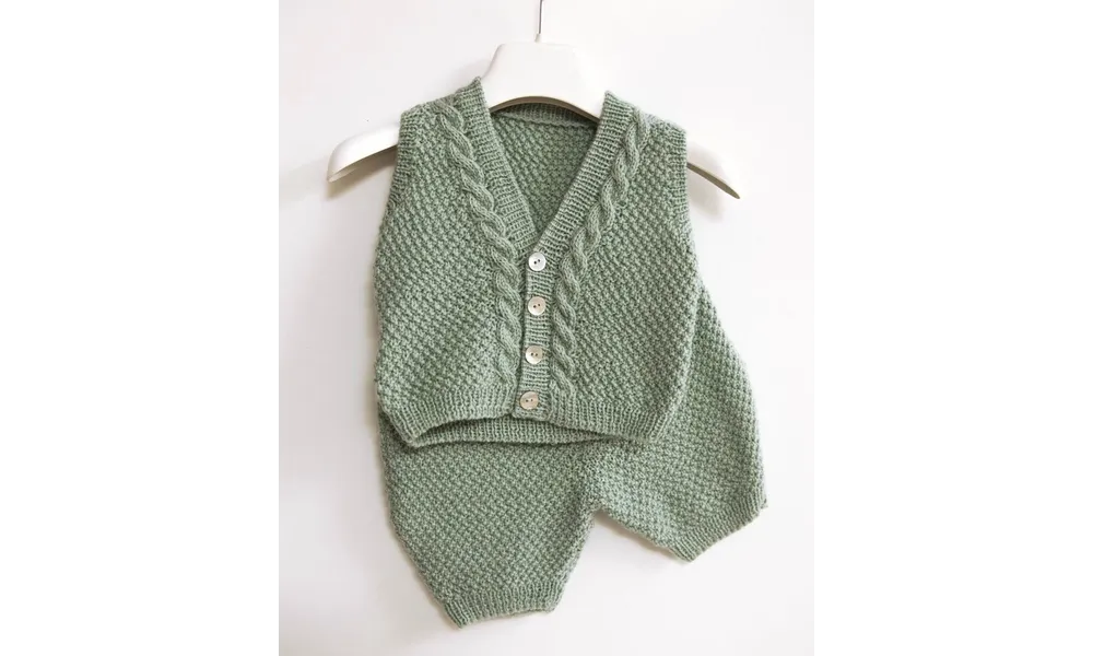 Ensemble pour bébé garçon en laine DMC