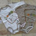 Lot de 3 bodys hippo kitchoun, 3 euros