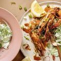 Gambas Marinées au Café, Gingembre et Miso