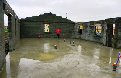 Fin de l'élévation des murs