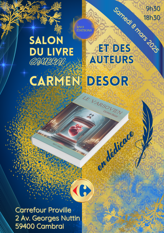 Salon du Livre Carrefour Cambrai le 08 mars 2025