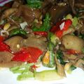 Salade de légumes grillés et roquette au jambon cru