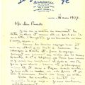 Lettre de Philippe à ses parents, Nantes, le 13 mars 1937