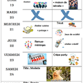 Programme Activité semaine du 19 Février