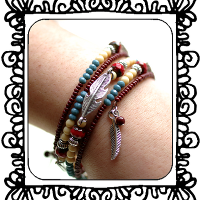 Bracelet mémoire "Amérindien"