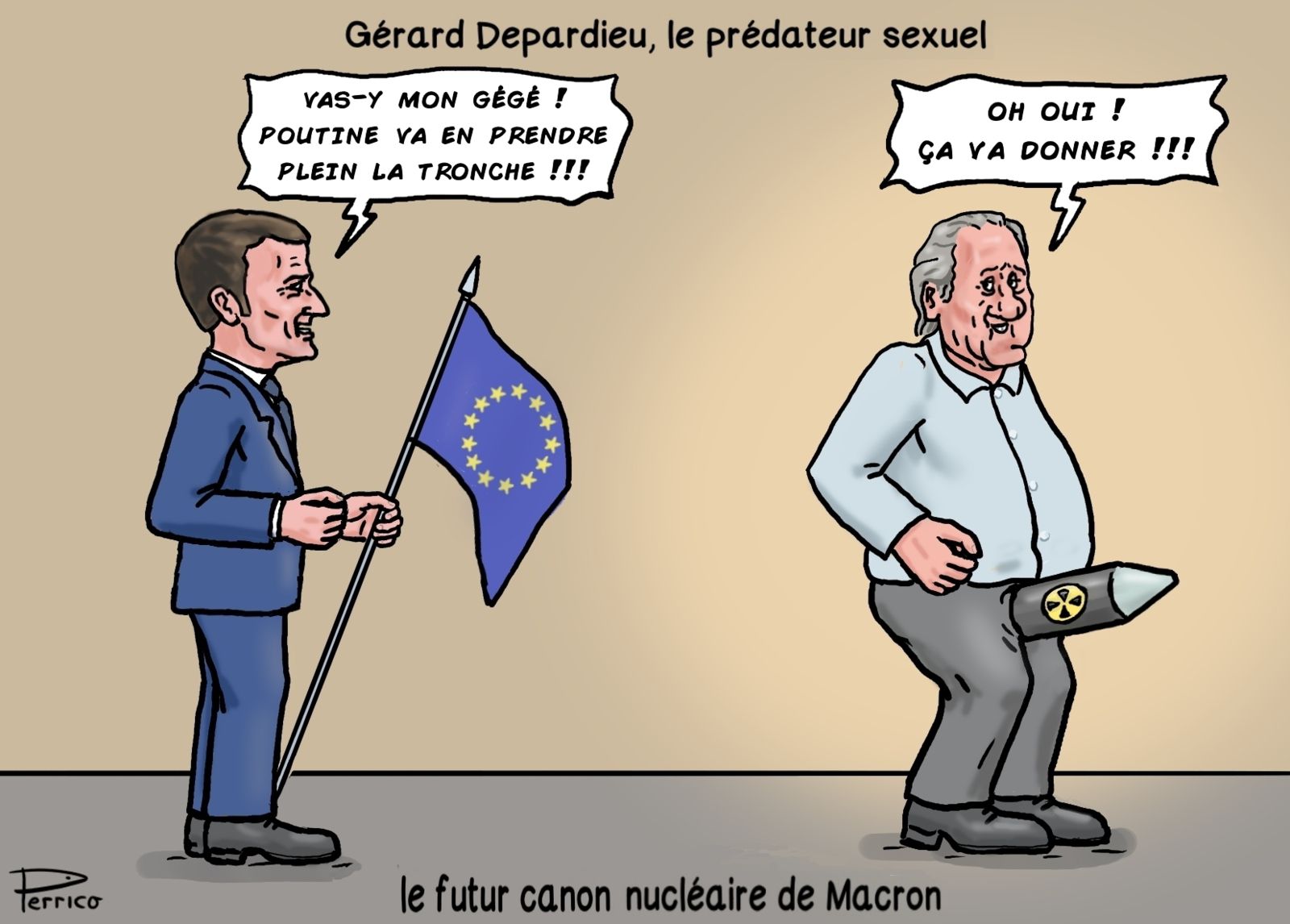 Gérard Depardieu, Emmanuel Macron