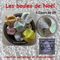 Les boules de décoration du sapin