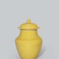 A yellow-glazed vase and cover, Kangxi period (1662-1722)