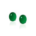 A highly important and rare pair of jadeite and diamond earrings