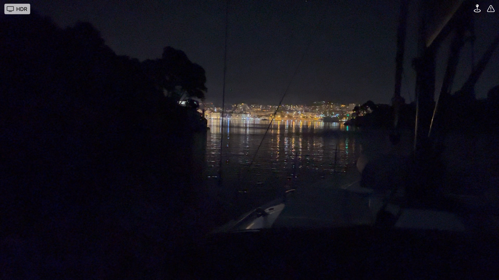 Sibenik, arrivée de nuit par le Sv Ante Kanal, 6 mars 2025