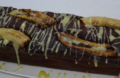 Banana bread aux 3 chocolats
