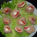 Rouleaux de jambon au riz à l'indienne façon makis