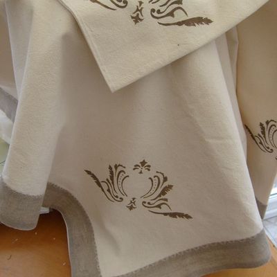 nappe en coton et lin