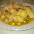 poulet aux pommes de terre et olives