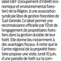 Forêt en gestion durable