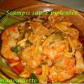 Scampi à la sauce pimentée