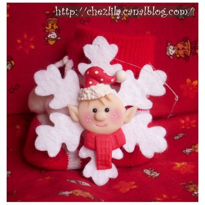 suspension lutin en porcelaine froide