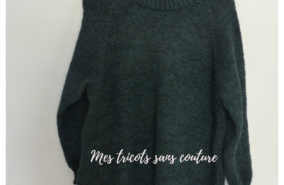 PULL RAGLAN VERT FONCE LAINE + MOHAIR