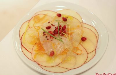 Carpaccio de pommes et haddock fumé aux agrumes {recette}