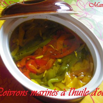 Poivrons marinés à l'huile d'olive