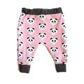 Vêtement Fille Sarouel Bébé 12 mois Têtes de Pandas fond Rose jersey de coton