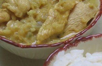 Curry de poulet au lait de coco et citron