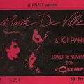 Mink Deville - Lundi 16 Novembre 1981 - Olympia, Paris