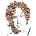 Design - Les portraits composés de copeaux de crayons de couleur de Kyle Bean !