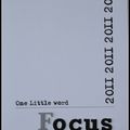 Mon mot pour l'année 2011 - Cours d'Ali Edwards - One little word
