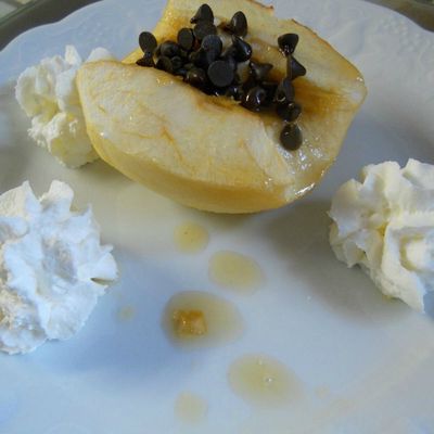 Pommes cuites au chocolat