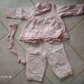 ensemble rose"catimini"+chaussettes