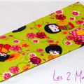 Des geishas ... des fleurs ... des pois ... une pochette à barrettes colorée dans un esprit japonisant !