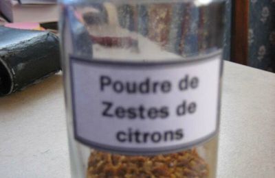 Poudre de zestes de citron séchés