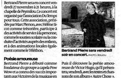 Vu dans Sud-Ouest du mercredi 25/11/09