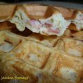 Gaufres jambon fromage