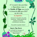 26 mars 2017 : Invitation au Jardin d'Olga
