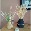 Vases raphia au crochet