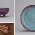 A rare numbered purple-glazed Junyao tripod 'narcissus' bowl, Northern Song dynasty (960-1127)