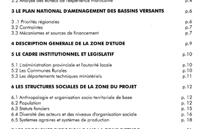 Etude de faisabilité du projet d'aménagement anti-érosif du bassin versant du barrage Ichakoukène - Assif Tifnout/Haut Oued Sous