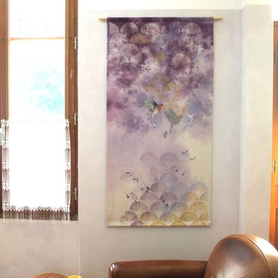 Rouge-gorge et glycine