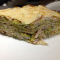 Mille- feuilles de crêpes aux jambon et courgettes