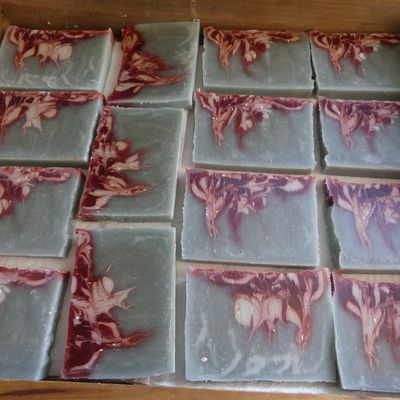 Recette d'un savon SAF marbrage au cintre vieux rose bleu outre-mer